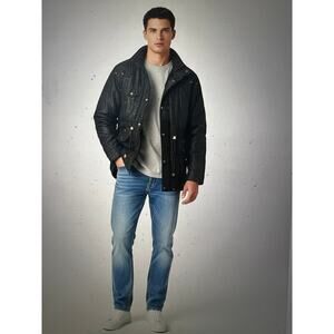 Vtg 80s reflective quilted Light Utilitarian Jacket grunge steampunk Unisex M